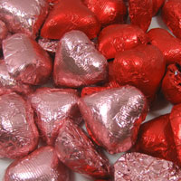 Foil Wrapped Chocolate Hearts